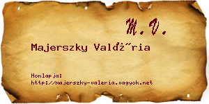 Majerszky Valéria névjegykártya