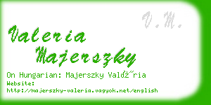 valeria majerszky business card